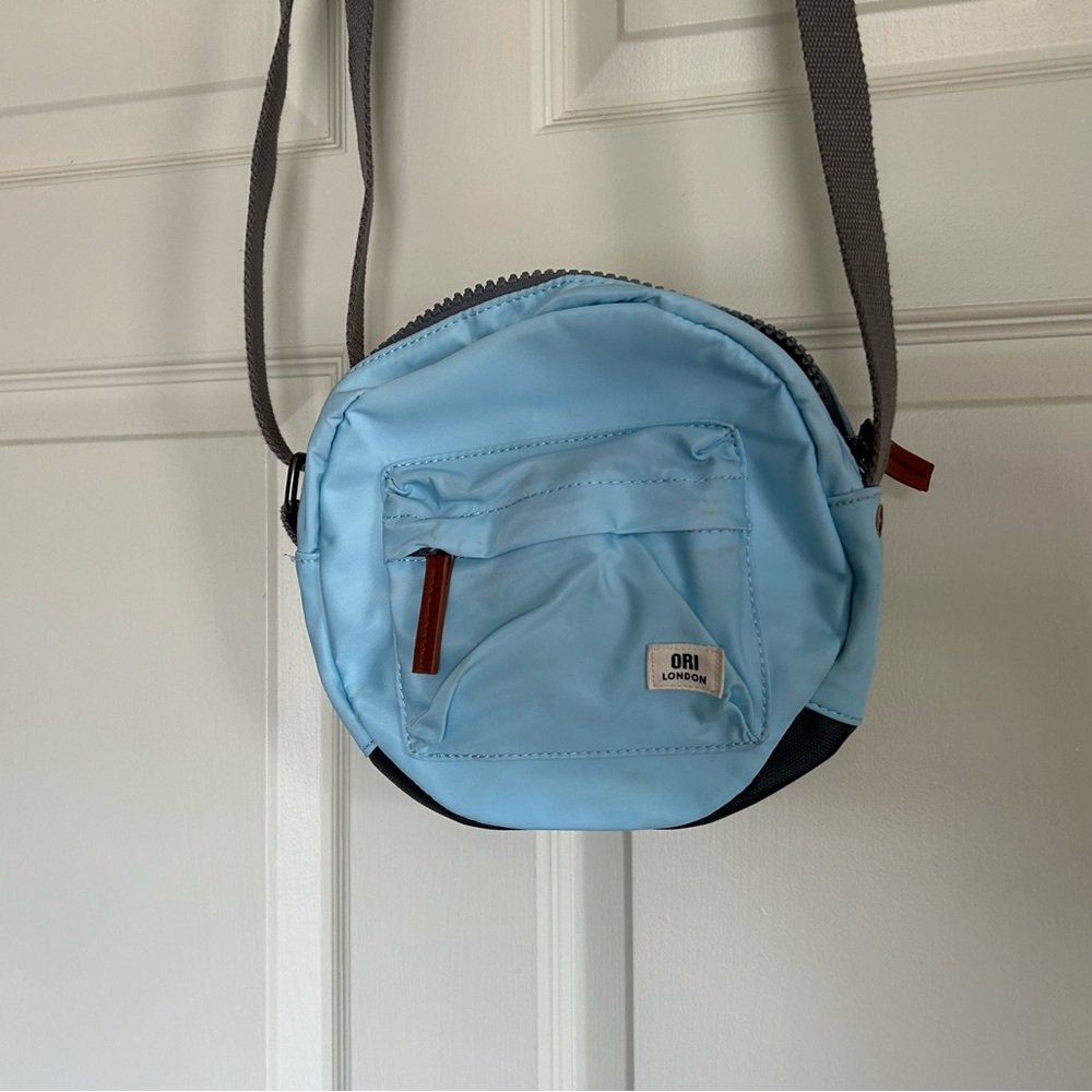 Ori London Light Blue Round Crossbody Bag